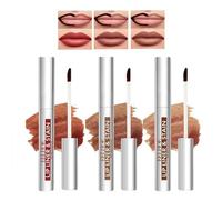 3Pcs Peel Off Lip Liner Stain,Rouge à Lèvres Longue Tenue Lip Plumper Liner Peel Off Lip Liner Stain with Matte Finish (3 Colors/Set, A)