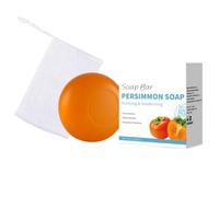 3PCS Persimmon Soap Bar,Body Purifying Deodorizing Mild Soap Bar,Gentle on All Skin Types Rose Scent