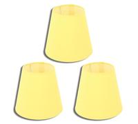 3pcs petit ombrage de lampe, tissu en tissu moderne Clip surhade de lampadaire E14 sur le couvercle de lampe de la lampe de la lampe de la lampe pour la table de table de chambre (Jaune citron)