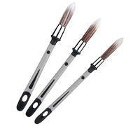 3pcs Petit Pinceaux, 1,14 cm, 1,5 cm, 1,9 cm Petit Pinceaux Peinture Mur Pinceau pour Bordures Pinceau pour la Maison Coins des Murs Fenêtre Armoires Peintures Murales