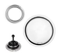 3pcs Pièces de Rechange Mousseur à Lait pour Nespresso Aeroccino 3/4/Plus, Comprend Ressort Fouet Agitateur en Acier Inoxydable et Couvercle Hermétique pour Accessoires de Machine à Café