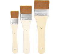 3pcs pinceau pinceau nylon matériel longue tige gouache aquarelle acrylique plaque peinture provisions