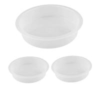 3pcs Plateau de mangeoires à Oiseaux en Plastique Rond, 7 dia..Station de Bol de Bain d'oiseaux et de Bol, Accessoires de Station d'alimentation en Plein air