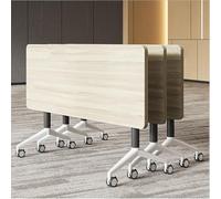 3PCS Pliant Table De ConféRence - Table De Réunion Pliante Et Portable, Avec Cache-coulisses Et Roulettes Verrouillables, Pour Salle De Classe, Bureau Ou Salle De Conférence(Beige,47.2*23.6*29.5 in)
