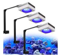 3PCS PopBloom RL90 WiFi Rampe LED Aquarium Eau de Mer 300W, APP Programme Marine Éclairage à Spectre Complet pour Aquarium de Corail, L'APP prend en charge le français (3 lampe avec kit de montage)