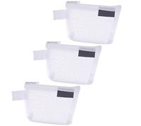 3Pcs Portable Mesh Storage Bag, 2023 New Mesh Travel Organizer Bags, Mini Mesh Storage Bag, Mini Mesh Zipper Cosmetic Bag for Home Offices Travel (White)