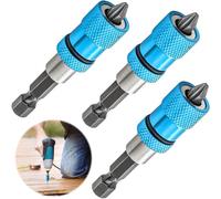 3Pcs Porte-embouts pour Cloison Sèche 1/4", Tige Hexagonale à Changement Rapide, Porte-Embout Magnétique avec 3pcs Embouts PH2 Embouts, PorteEmbout pour Cloison Sèche