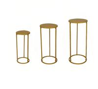 3pcs PréSentoir en Fleurs,Support Plantes Interieur,Podium De PréSentation Minimaliste,Daffichage Accessoires De Photographie,pour Mariages éVéNements,d'or,3 Piece Set