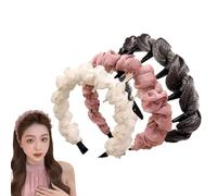 3Pcs Probabledy Retro High Skull Pearl Headband, Vintage High Cranium Artificial Pearl Hairband, Braided Hair Hoop With Teeth (3Pcs-B, One Size)