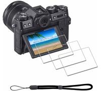 [3Pcs Protection d'Ecran pour Fujifilm X-S10 X-T30 X-T20 X-T10 X-T100 XF10 X-A1 X-A2 Fuji XS10 XT30 XT20 XT10 XT100 XF10 XA1 XA2+[1Pcs] Dragonne,Verre Trempé,Dureté 9H,Anti-rayure,Sans Bulle
