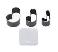 3PCS Punch cutter creux en forme de canne de canne Dies Dies en alliage en alliage durable Ensemble d'artisanat en cuir 72 mm 53 mm 45 mm Boîte de rangement