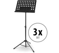 3pcs Pupitre Support Trepied Chef D'orchestre Musicien Reglable 69-115cm Robuste