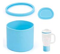 3pcs Rechange Compatibles avec le Blender Personnel Ninja BlendBoss, Joint D’étanchéité et Bouchon en Silicone pour Gobelet Individuel à Smoothie Accessoires Anti-Fuites (Bleu)