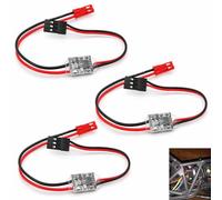 3PCS Relais de Commutation Electronique Marche, Télécommandé 4A RC pour Drone Voiture Camion Bateau Hélicoptère, Interrupteur Contrôle Lumière LED Système Fumée RC Module Compact