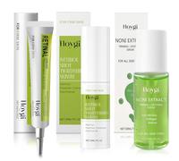 3Pcs Retinol Tightening Booster,Noni Energy Ampoule + Retinal Serum Visage + Crème Sérum Raffermissante au Rétinol,Sérum Anti-âge,Hydratant & Apaisant,Réduisant Rides & Ridules,pour Tous Types de Peau