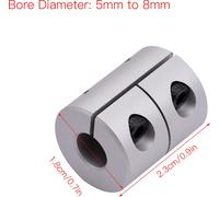 3pcs Rigid Shaft Coupling 5mm to 8mm Bore L23xD18 Shaft Coupler Connector for 3D Printer Stepper Motor CNC Machine