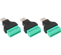 3Pcs RJ45 Screw Terminal Adapter RJ45 Female Thread to 8 Pin Network Connector Welding Free