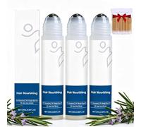3Pcs Rosemary Hair Growth Serum Roll-On,With Ginger Root Oil, Aloe Vera & Vitamin E,Non-Greasy Scalp Serum,Thicker Fuller Hair.