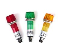 3pcs Rouge Jaune Vert 12V AC/DC Indicateur de Signal de Puissance Voyant Ampoule