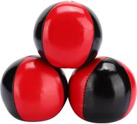 3pcs rouge noirPolyuréthane-cuir haut de gamme -Boule de jonglage EPS fine particule colloïdale portable