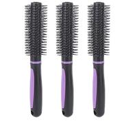 3pcs Round Hair Brush Slip résistant à rouleaux de curling pour le séchage de soufflage Tous les types de cheveux