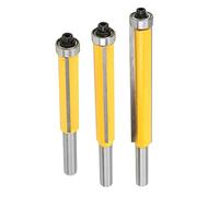 3Pcs Routeur Bit Fraises à Rainurer 8mm Tige en Alliage Coupe Router Bit avec Roulement Corner Coupe pour DIY Travail du Bois Boiseries
