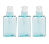 3pcs Savon, Bouteille de shampooing Vide 100ml Plastique cosmétique Pompe Bouteille Savon Manuel Bouteille de Douche, Rechargeable étiquette Voyage shampooing Corps, Transparent