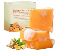3PCS Savon Solide au Curcuma, Savon de Toilette au Curcuma, Éclaircissant Corps & Visage, Aide à Uniformiser le Teint, Pour une Peau Radieuse, Formule Douce, Pour le Corps et le Visage