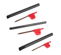 3pcs SCLCR CNC Cutter Cutter Bar avec 10pcs CCMT0602 Insert et 3pcs Clé 1pcs S07K-SCLCR06 Barre d'alésage 1pcs S10K-SCLCR06 Barre d'alésage 1pcs S12M-SCLCR06 Barre d'alésage