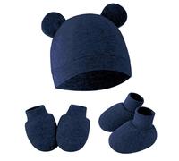 3PCS / Set Cotton Nouveau-né CAP Avec Mitaines Et Couvercle De Pied Pour Nourrissons Headwear Chauds Gants Pour Bébés Avec Chaussettes