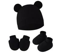 3PCS / Set Cotton Nouveau-né CAP Avec Mitaines Et Couvercle De Pied Pour Nourrissons Headwear Chauds Gants Pour Bébés Avec Chaussettes