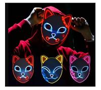 3pcs-Set Masque Demon Slayer Tanjirou LED