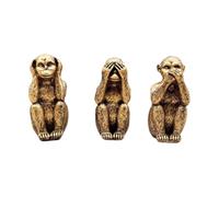 3PCS / Set Wise Sinkeys Figurines Voir N'entendre Pas Parler des Statues Maléfiques pour Les Ornements De Singe De L'enrichissement Culturel À La Maison Et Bureau