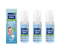 3pcs Spray de Refroidissement pour Temps Chaud, 50ml Brume de Refroidissement pour le Visage et le Corps, Spray à la Menthe Naturelle, Hydratation et Protection UV, Pour Sports de Plein Air et