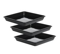 3PCS Square Plant Soucoucer 11, 8x11, 8 Pouces épaississer Le Plateau d'eau de Plante pour Les plaques de jardinières à l'extérieur et à l'intérieur pour Attraper 'Eau pour Les Plants pla