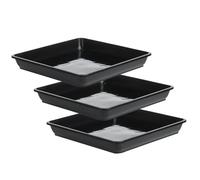 3PCS Square Plant Soucoucer 11,8x11,8 Pouces épaississer Le Plateau d'eau de Plante pour Les plaques de jardinières à l'extérieur et à l'intérieur pour Attraper l'eau pour Les Plants de pla