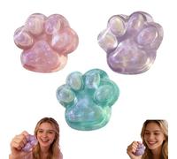 3PCS Squishy Patte de Chat, Stress Relief Toy, Squishy Anti Stress Toys, Jouets Mochi pour Enfants Récompense Fête Cadeaux Anniversaire Enfant (3)