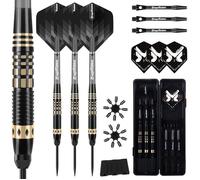 3pcs Steel Tip Darts Fléchettes Pointe Acier 3 pcs 18g Fléchette Professionnelles 6 Ailes 3 Fléchette s avec 20 Anneaux