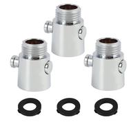 3PCS Stop Douche,Vanne D'arrêt Avec Interrupteur Manuel, Accessoire Universel 20 Mm Avec Joint D’Étanchéité, Régulateur De Débit Et Économie D’Eau