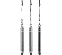3Pcs Stylo À Écran Tactile En Métal, Stylet De Téléphone Métallique Rétractable En Alliage D'Aluminium, Mini Stylets Capacitifs Universels, Gris[STY9130728]