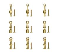 3pcs Support Central en Laiton pour Rail de Galerie, Rail d'Étagère 6 mm