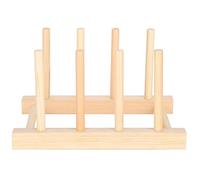 3Pcs Support en Bois pour Assiettes, Supports à Vaisselle pour Assiettes, Rack Plateau Rangement pour Assiettes, Bols, Tasses