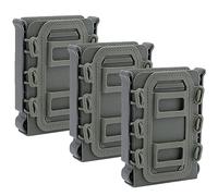 3PCS Tactique Fast Mag TPR Flexible Molle Magazine Porte-Pochette pour Ar15 M4 5.56/7.62 Mag Pouch Pistolet Pistolet Chargeur Holder (Green)