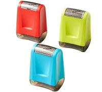 3Pcs Tampon Confidentiel Roulant de protection de l'identité, BetterJonny Timbre à Rouleau de Sécurité Tampon Confidentiel de Protection Contre le Vol pour Masquage des Informations Personn