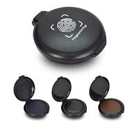 3Pcs Tampons Encreurs Empreintes Digitales, Tampon Timbre pour Bureau Identification Notaire Sécurité ID Cartes Kit d'Empreintes Digitales (Noir Bleu Rouge)