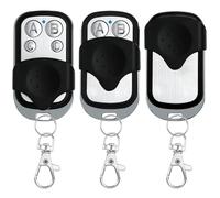 3Pcs Telecommande Universelle Portail, 433,92 MHz Télécommande Garage sans Fil à 4 Boutons, Bip Portail Universelle avec Couvercle Coulissant Porte Clés pour Porte Garage Électrique