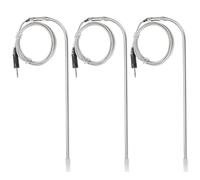 3pcs Thermomètre à viande Probe - Prise de 3, 9 mm de sonde barbe à chaleur résistant la chaleur, étanche pour les grillades, camping