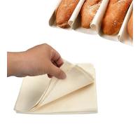 3Pcs Tissu Fermenté,Tissu Fermentation Boulanger,Tissu Boulanger Lin,Pain Baguette Couche75 cm x 45 cm,pour Cuisson des Baguettes de Pain Faire du Pain Pâtisseries