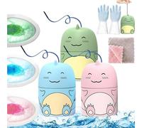 3Pcs Toilet Cleaner & Toilet Deodorizer Magic,Cute Dinosaur-Shaped Toilets Bowl Cleaner Bottle,Long-Lasting Fresh Scent, with ocean, jasmine, and peach aromas (e-5505, mix)