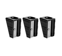 3pcs tragbare Mini Billard Cue Tipp Trimmer Shaper Tapper Reparaturwerkzeugzubehör (schwarz)